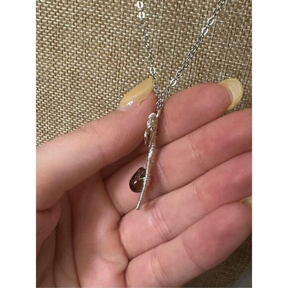 Smokey Quartz Wrapped Pendant Necklace - Picture 6 of 7